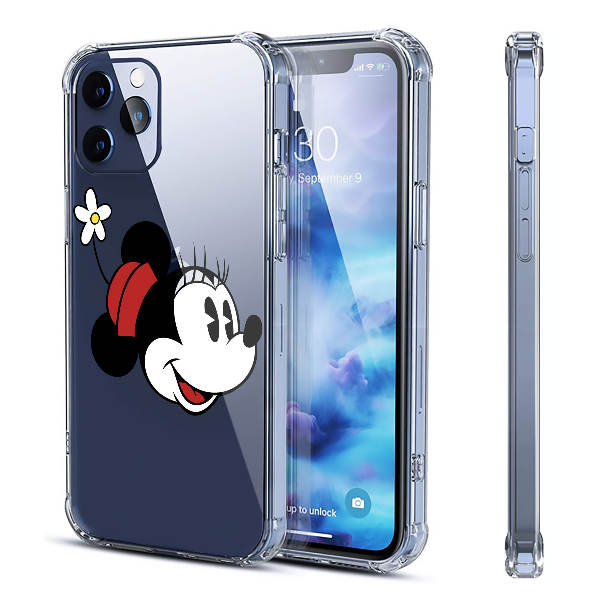 （画像用） ミッキーマウス Mickey Mouse 【iPhone 12シリーズ対応】透明スマホケース（クリアソフトケース）